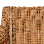 Sedie da Pranzo con Cuscini 2 pz Marrone Chiaro Rattan Naturale