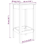 Sgabelli da Bar 2 pz Grigi 40x40x78 cm Legno Massello di Pino