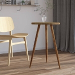 Tavolo da Bistrot Marrone Scuro Ø50x76 cm in MDF e Ferro