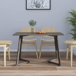 Tavolo da Pranzo Grigio 120x60x74 cm in MDF e Ferro