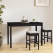 Tavolo da Pranzo Nero 110x55x75 cm in Legno Massello di Pino