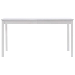 Tavolo da Pranzo Bianco 140x70x73 cm in Legno di Pino