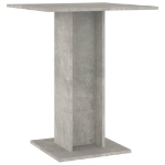 Tavolo da Bistrot Grigio Cemento 60x60x75 cm Legno Multistrato