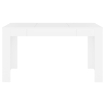 Tavolo da Pranzo Bianco 140x74,5x76 cm in Legno Multistrato