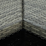 Tavolo da Bar Angolare Grigio 100x50x105 cm in Polyrattan
