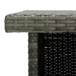 Tavolo da Bar Angolare Grigio 100x50x105 cm in Polyrattan