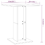 Tavolo da Bistrot Rovere Marrone 60x60x75 cm Legno Multistrato