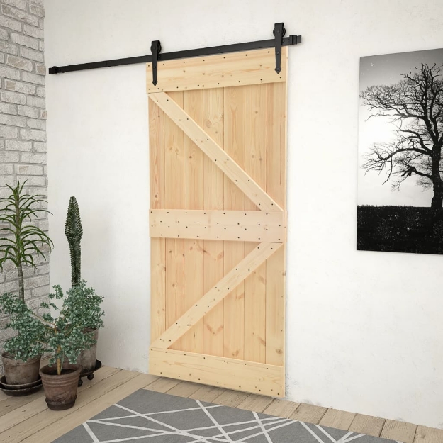 Porta 100x210 cm in Legno Massello di Pino