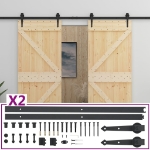 Porta Scorrevole con Set Hardware 80x210 cm in Legno di Pino