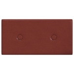 Pannelli Murali 12 pz Rosso Vino 30x15 cm in Similpelle 0,54 m²