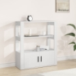 Credenza Bianca 80x30x90 cm in Legno Multistrato