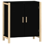 Credenza Nera 62x38x70 cm in Legno Multistrato