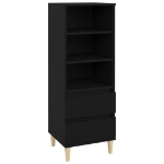 Credenza Nero 40x36x110 cm in Legno Multistrato