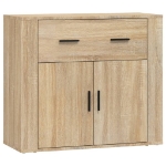 Credenza Rovere Sonoma 80x33x70 cm in Legno Multistrato