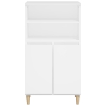 Credenza Alta Bianca 60x36x110 cm in Legno Multistrato