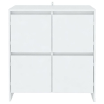 Credenze 2 pz Bianche 70x41x75 cm in Legno Multistrato