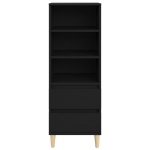 Credenza Nero 40x36x110 cm in Legno Multistrato