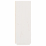 Credenza Bianca 60x40x116,5 cm in Legno Massello di Pino