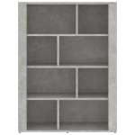 Credenza Grigio Cemento 80x30x106 cm in Legno Multistrato