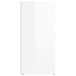 Credenza Bianco Lucido 40x33x70 cm in Legno Multistrato
