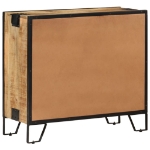 Credenza 80x31x71 cm in Legno Massello di Mango Grezzo