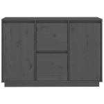 Credenza Grigia 111x34x75 cm in Legno Massello di Pino