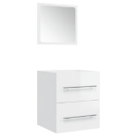 Mobile da Bagno con Specchio bianco lucido 41x38,5x48 cm