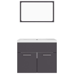 Set Mobili da Bagno Grigio in Truciolato