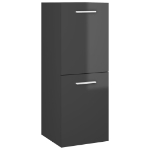 Set Mobili da Bagno Grigio Lucido in Truciolato