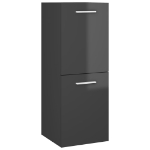 Set Mobili da Bagno Grigio Lucido in Truciolato