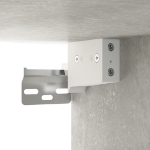 Set di Mobili da Bagno 2 pz Grigio Cemento in Legno Multistrato