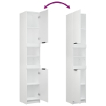 Set di Mobili da Bagno 3 pz Bianco in Legno Multistrato