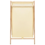 Portabiancheria in Legno di Cedro e Tessuto Beige 42x41x64 cm