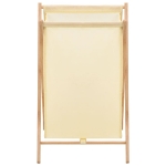 Portabiancheria in Legno di Cedro e Tessuto Beige 42x41x64 cm