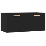 Armadietto a Muro Nero 80x35x36,5 cm in Legno Multistrato