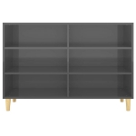Credenza Grigio Lucido 103,5x35x70 cm in Truciolato