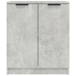 Credenze 2 pz Grigio Cemento 60x30x70 cm in Legno Multistrato