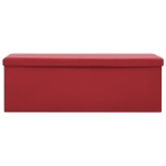 Panca Portaoggetti Pieghevole Rosso Vino in PVC