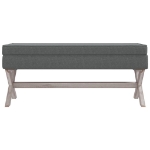 Sgabello Portaoggetti Grigio Scuro 110x45x49 cm in Tessuto