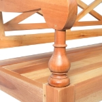 vidXL Panchina Batavia 98 cm Legno Massello di Mogano Marrone Chiaro