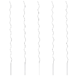 5 pz Supporti a Spirale per Piante 110 cm in Acciaio Zincato