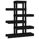 Supporto per Piante Nero 85x25x109,5 cm Legno Massello di Pino