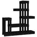 Supporto per Piante Nero 92x25x97 cm Legno Massello di Pino