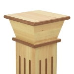 Piedistallo per Piante Quadrato Classico Legno 17x17x66 cm MDF