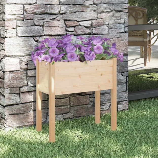 Fioriera da Giardino 70x31x70 cm Legno Massello di Pino