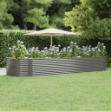 Fioriera Giardino Grigia 447x140x68 Acciaio Verniciato Polvere