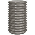 Vaso da Giardino Acciaio Verniciato a Polvere 40x40x68cm Grigio