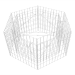 Gabbione Letto Rialzato da Giardino Esagonale 100x90x50 cm