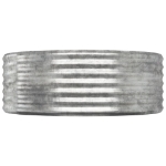 Vaso Giardino Acciaio Verniciato a Polvere 322x100x36cm Argento