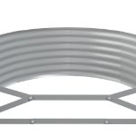 Vaso Giardino Acciaio Verniciato a Polvere 322x100x36cm Argento